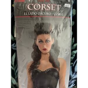 NEW Black Studded Goth Emo Grunge Halloween Corset